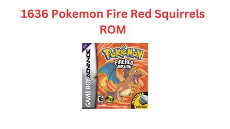 1636 - pokemon fire red (u)(squirrels).gba rom|Pokemon